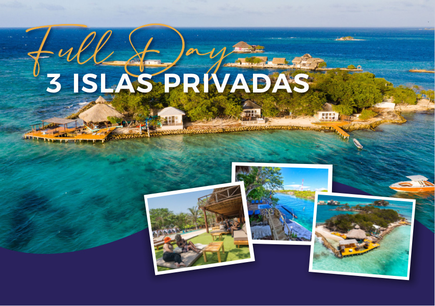 Full Day 3 Private Islands with Open Bar