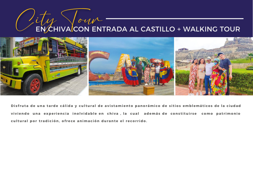 Cartagena City Tour: Chiva + San Felipe Castle
