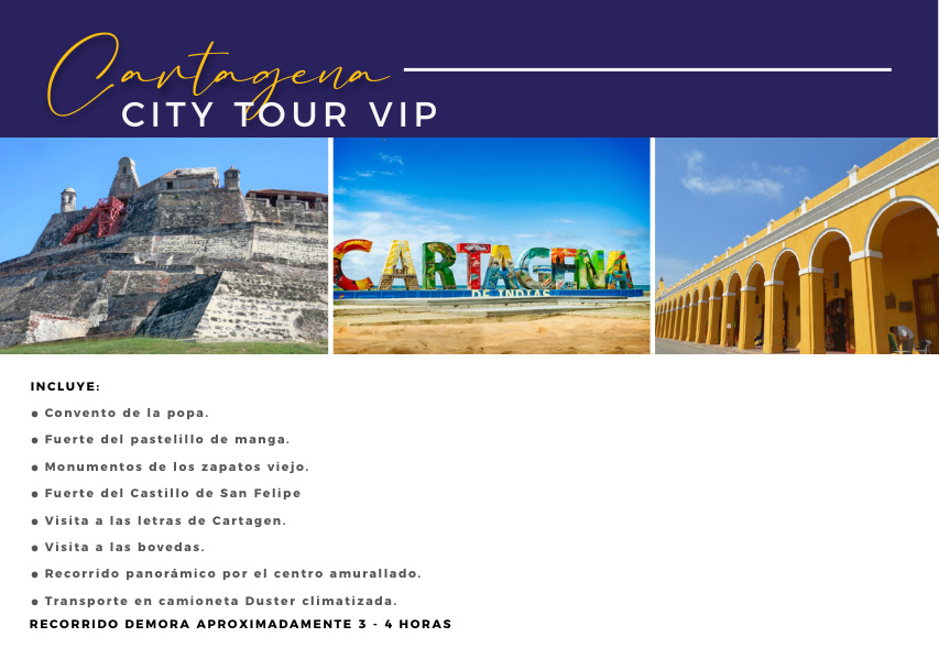 Cartagena VIP City Tour (Private A/C)